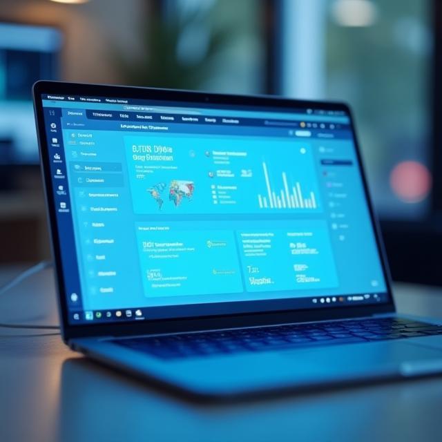 Schermata software VoIP su laptop